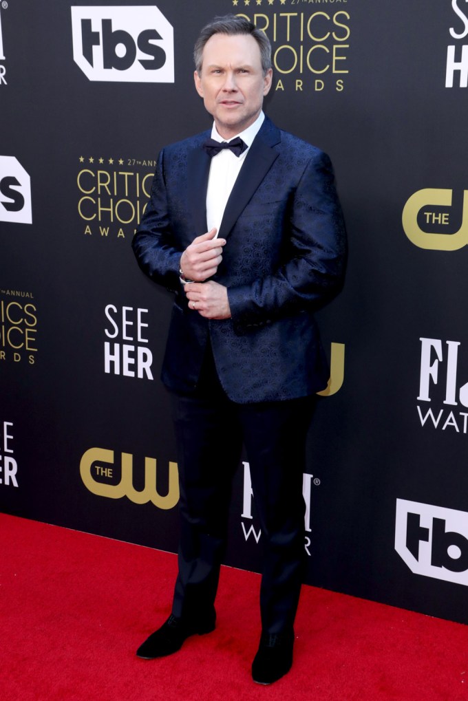 Christian Slater on a red carpet