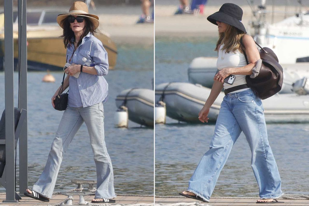 Courteney Cox Jennifer Aniston Credit: Backgrid / SplashNews.com (2)