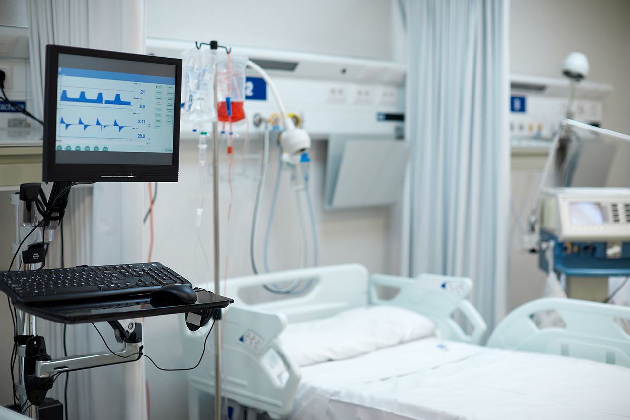 Hospital COVID ward with a medical ventilator's monitor Hospital room (stock image)Credit: Getty