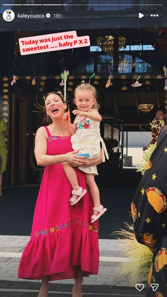 Kaley Cuoco’s baby shower with Celebrity Friends Kaley Cuoco and daughter MatildaCredit: Kaley Cuoco/Instagram