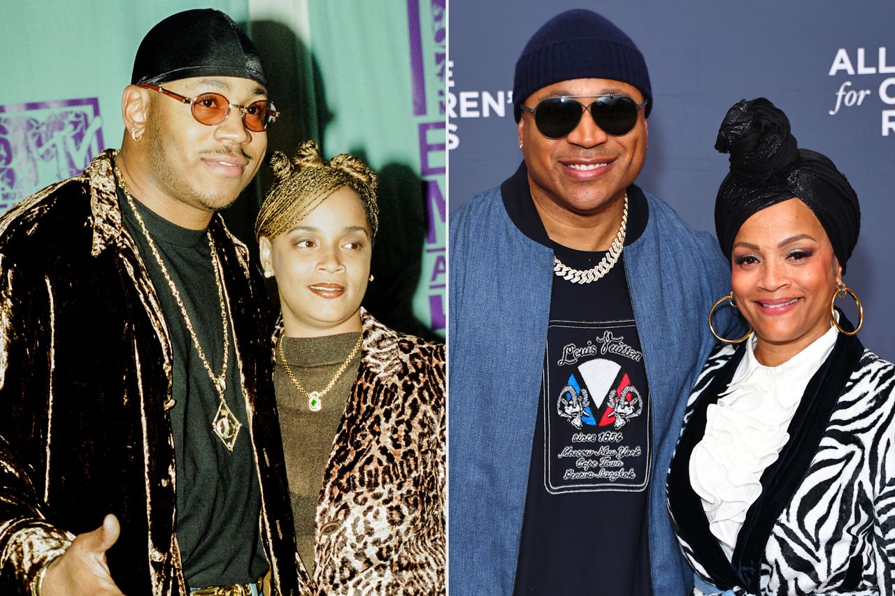 From left: LL Cool J and Simone Smith attend the MTV Europe Music Awards at Rotterdam Ahoy in Rotterdam, The Netherlands, on Nov. 6, 1997; LL Cool J and Simone Smith attend The Alliance for Children’s Rights 31st annual Champions for Children Gala at the Beverly Hilton in Beverly Hills, Calif., on March 15, 2023Credit: John Ferguson/Mirrorpix/Getty; Leon Bennett/Getty
