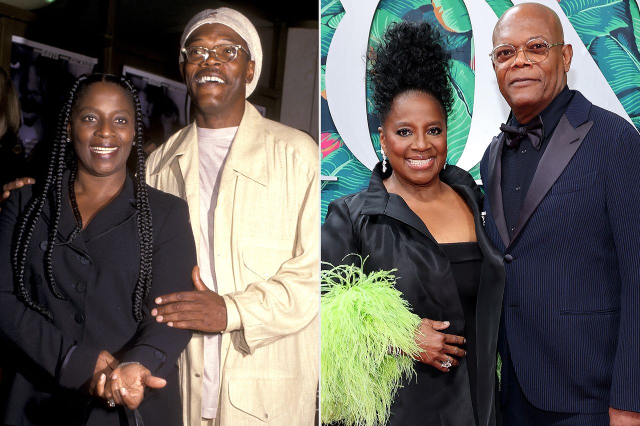 From left: LaTanya Richardson Jackson and Samuel L. Jackson attend ‘The Long Kiss Goodnight’ premiere at Mann National Theatre in Westwood, Calif., on Oct. 7, 1996; LaTanya Richardson Jackson and Samuel L. Jackson attend the 76th Tony Awards at United Palace Theater in N.Y.C. on June 11, 2023Credit: Ron Galella/Ron Galella Collection via Getty; Cindy Ord/Getty