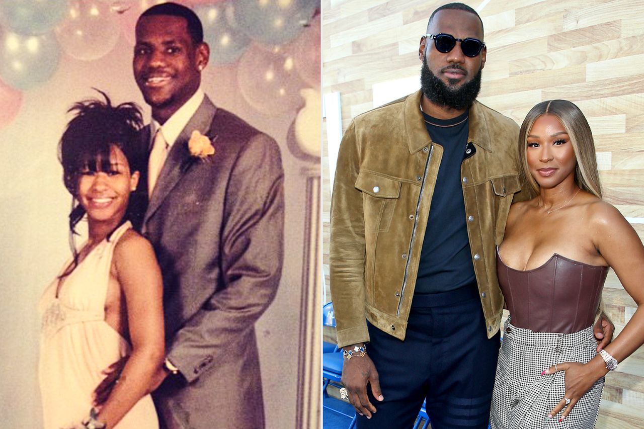 From left: Savannah James and LeBron James in a 2004 prom photo shared on Instagram on July 19, 2012; LeBron James and Savannah James attend the Netflix world premiere of ‘Hustle’ at Regency Village Theatre in L.A. on June 1, 2022Credit: Savannah James/ Instagram; Phillip Faraone/Getty