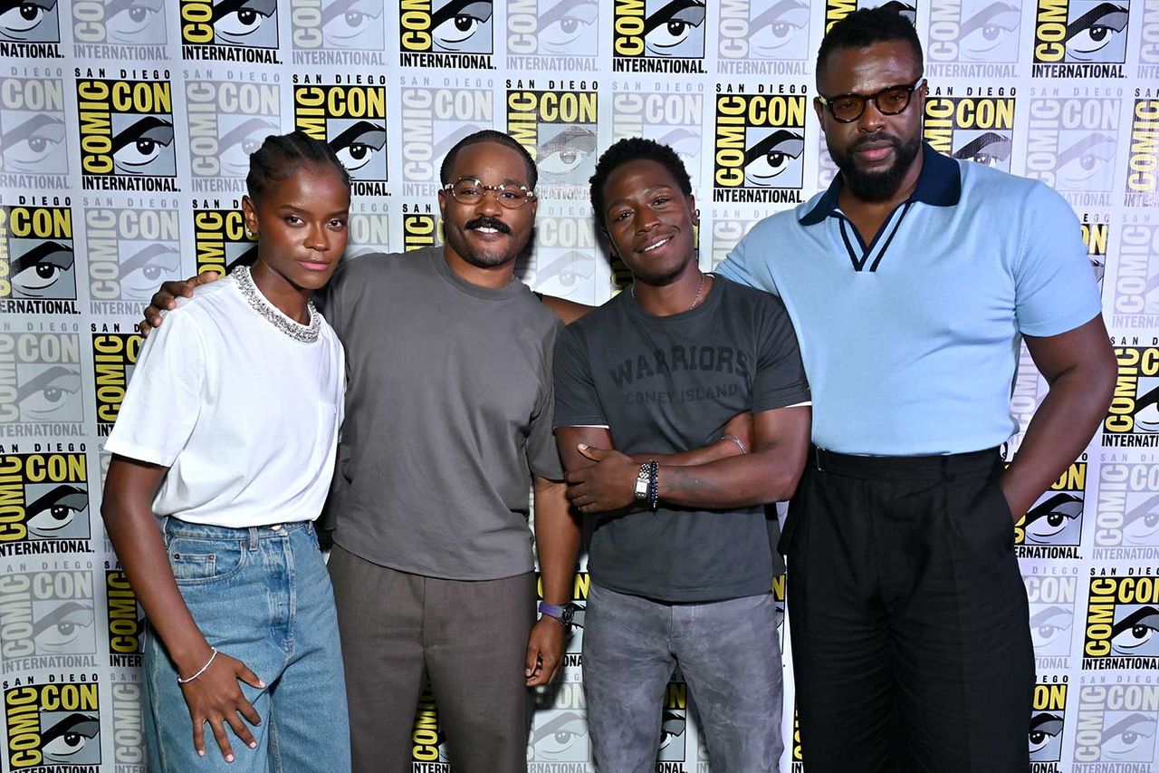 Letitia Wright, Ryan Coogler, David Jonsson and Winston Duke attend the Marvel Studios Panel at 2026 San Diego Comic-Con on July 25, 2026 in San Diego, California. Letitia Wright, Ryan Coogler, David Jonsson and Winston Duke at San Diego Comic-Con on July 25, 2026Credit: Alberto E. Rodriguez/Getty