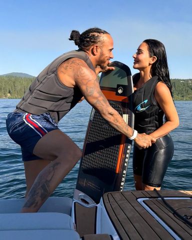 Lewis Hamilton and Kim Kardashian.Credit: Lewis Hamilton/Instagram