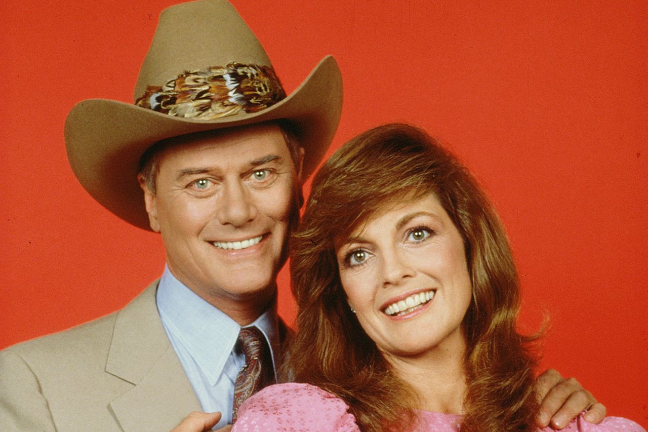 A promotional still from the American television series 'Dallas' shows Larry Hagman (as John Ross 'J.R.' Ewing, Jr.) and Linda Gray (as Sue Ellen Ewing), 1981. Larry Hagman and Linda Gray for ‘Dallas’ in 1981Credit: CBS Photo Archive/Getty
