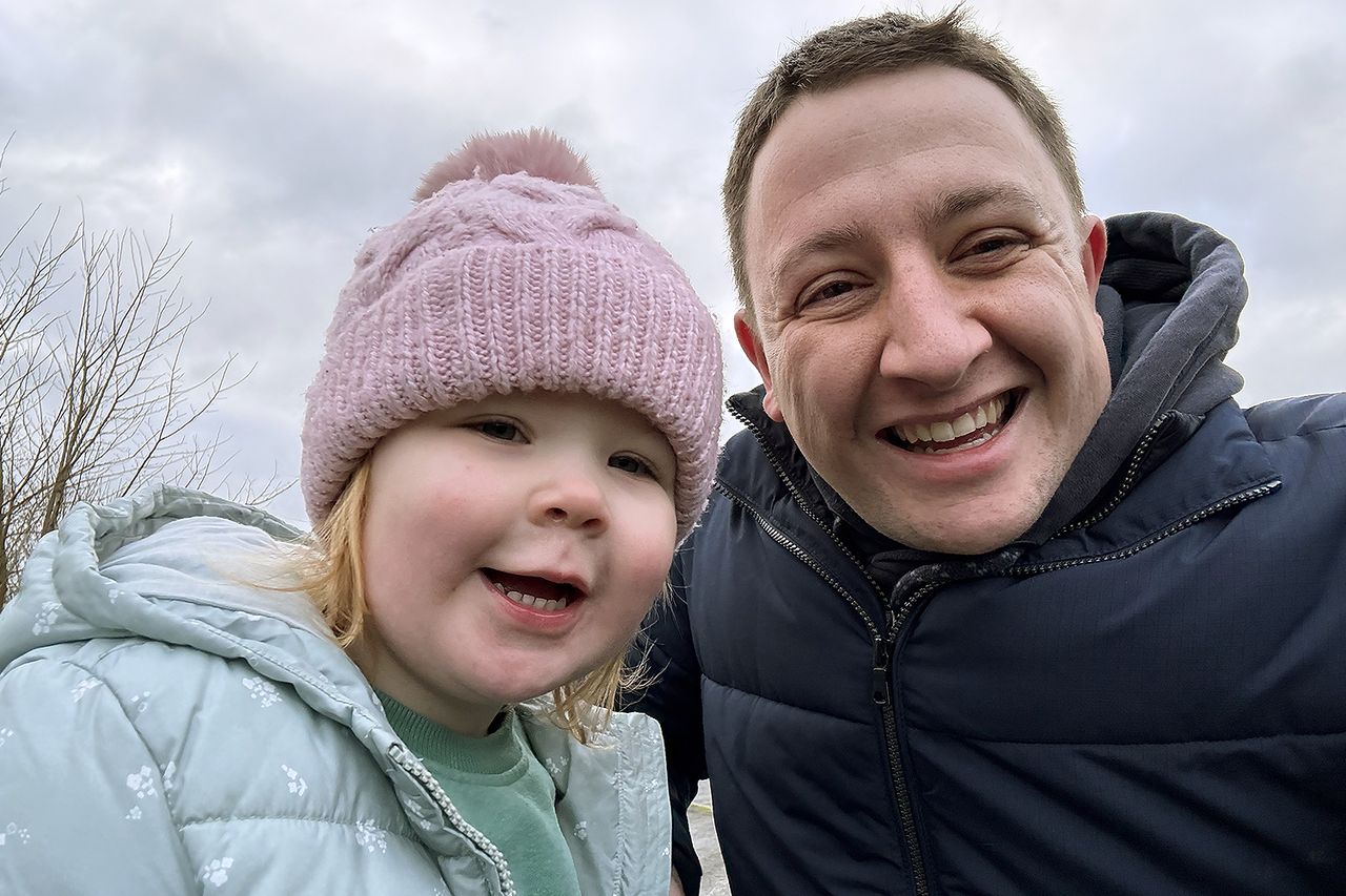 Man Diagnosed with Postnatal Depression. Steve Sharman and Florence SharmanCredit: Steve Sharman