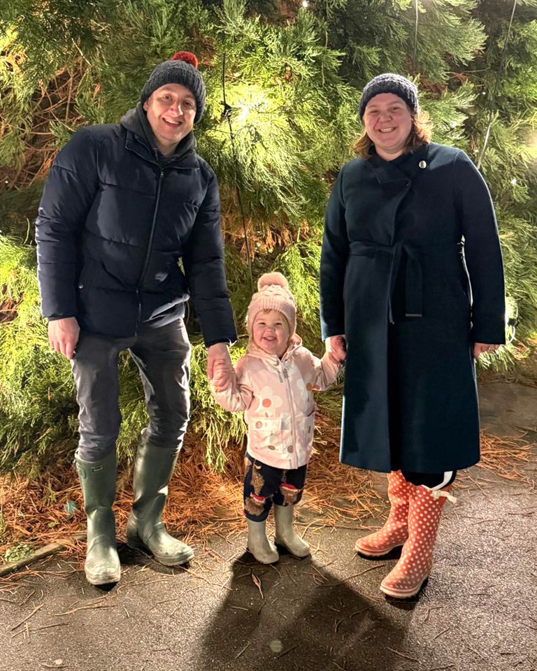 Man Diagnosed with Postnatal Depression. Steve Sharman with his wife, Emily Sharman, and their daughter, Florence SharmanCredit: Steve Sharman