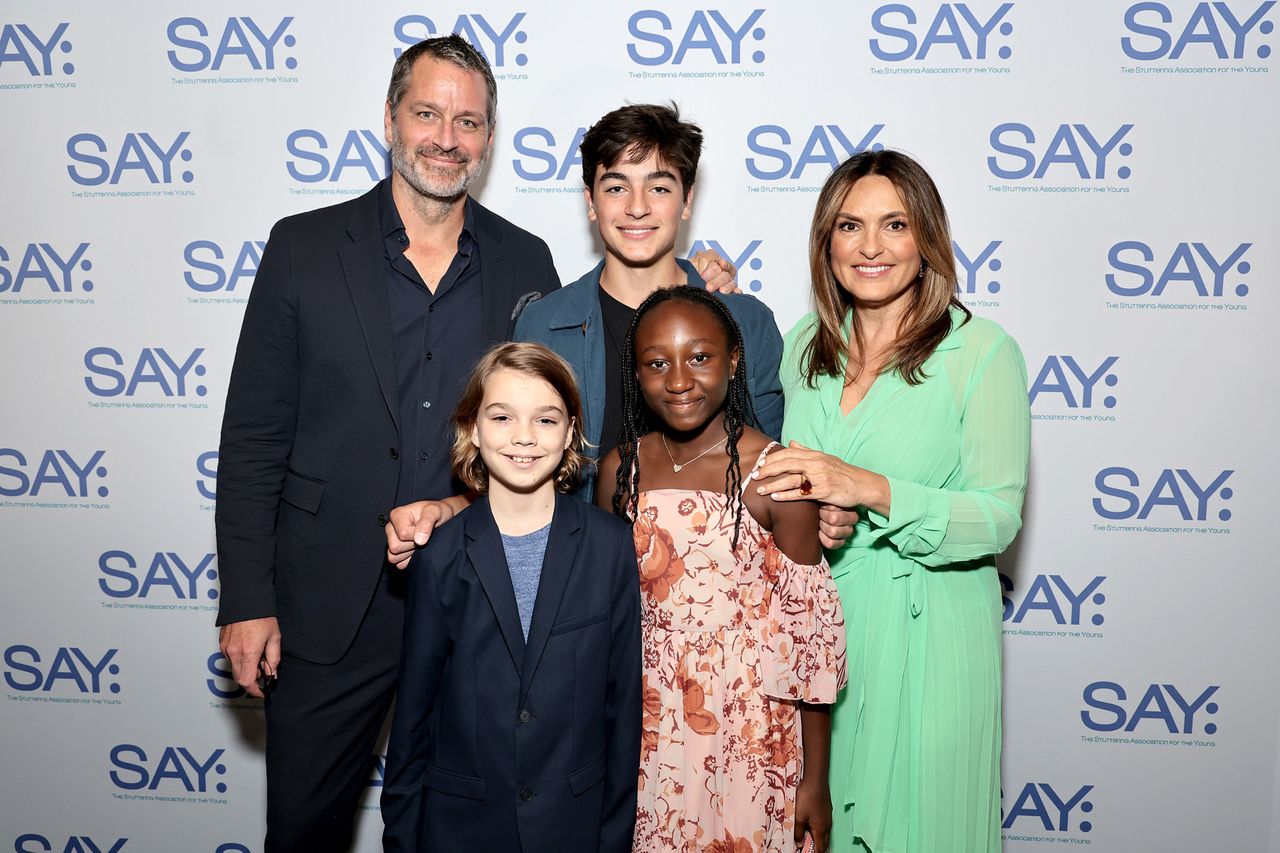 Mariska Hargitay and Peter Hermann Cutest Family Photos Mariska Hargitay and Peter Hermann pose with their kids at the 2023 Stuttering Association for the Young (SAY) Benefit GalaCredit: Jamie McCarthy/Getty