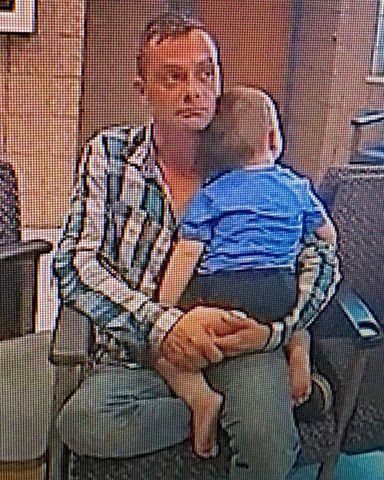 Todd Sabatini last seen with son Theo.Credit: McHenry Police Department/Facebook