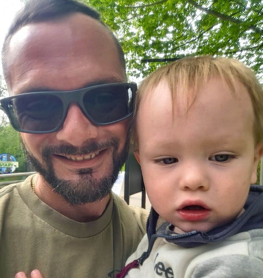 Todd Sabatini (left) and son Theo (right).Credit: McHenry Police Department/Facebook