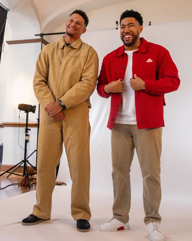 Patrick Mahomes with “Jake” from State Farm.Credit: State Farm