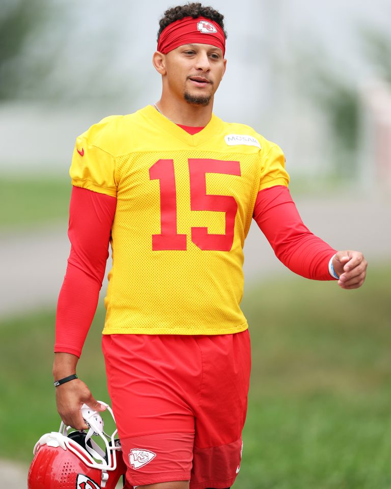 Quarterback Patrick Mahomes #15 walks toward the practice field during Kansas City Chiefs Patrick Mahomes #15 walks toward the practice field during Kansas City Chiefs training camp at Missouri Western State University on July 30, 2026 in St Joseph, Missouri.Credit: Jamie Squire/Getty