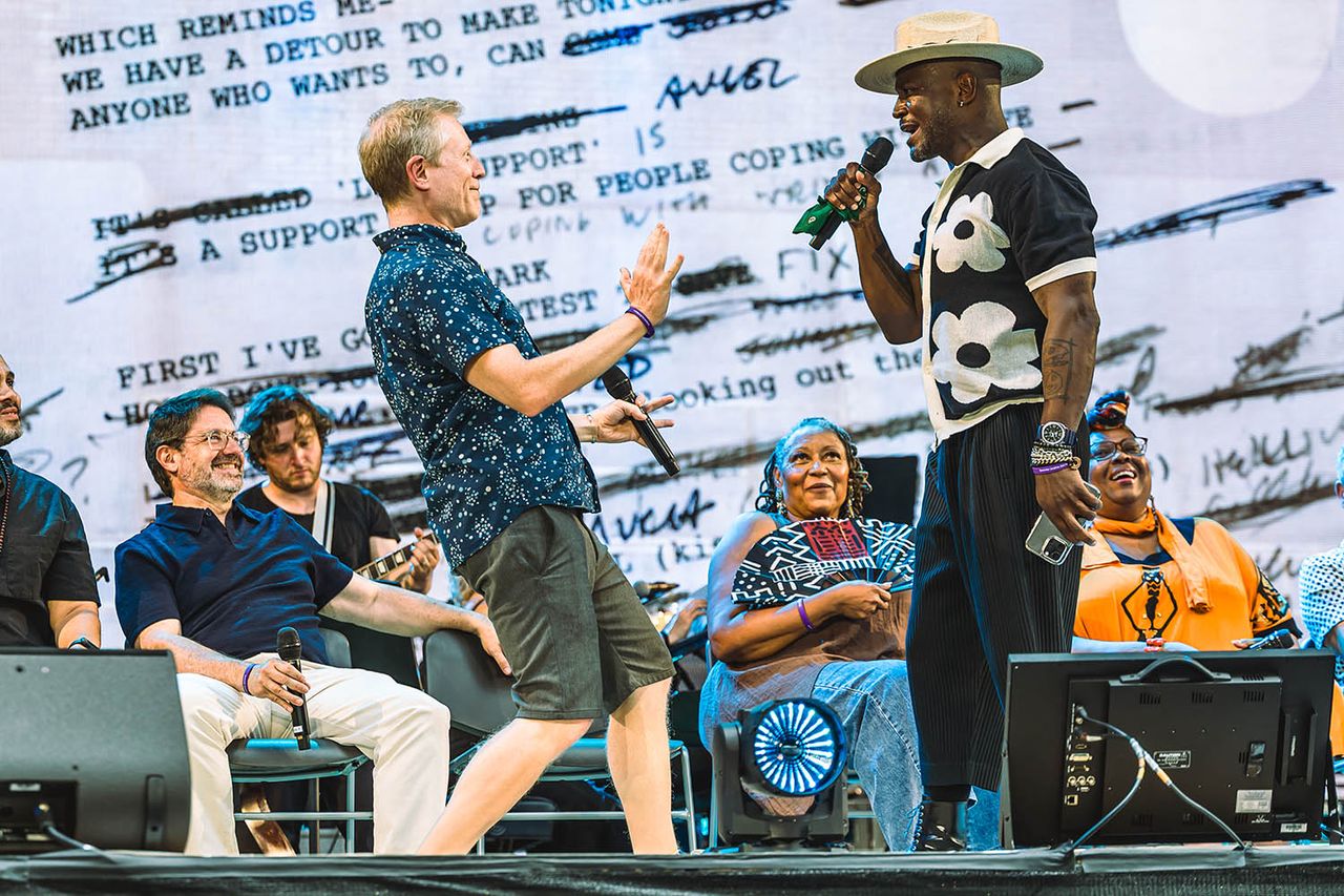 Original Rent Cast Reunites 30 Years Later for Emotional Celebration — and to Sing the Show’s Biggest Hits Anthony Rapp and Taye DiggsCredit: Austin Ruffer