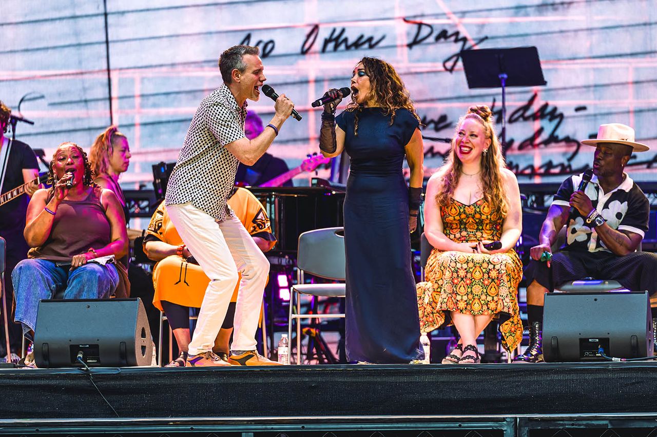 Original Rent Cast Reunites 30 Years Later for Emotional Celebration — and to Sing the Show’s Biggest Hits Adam Pascal and Daphne Rubin-VegaCredit: Austin Ruffer
