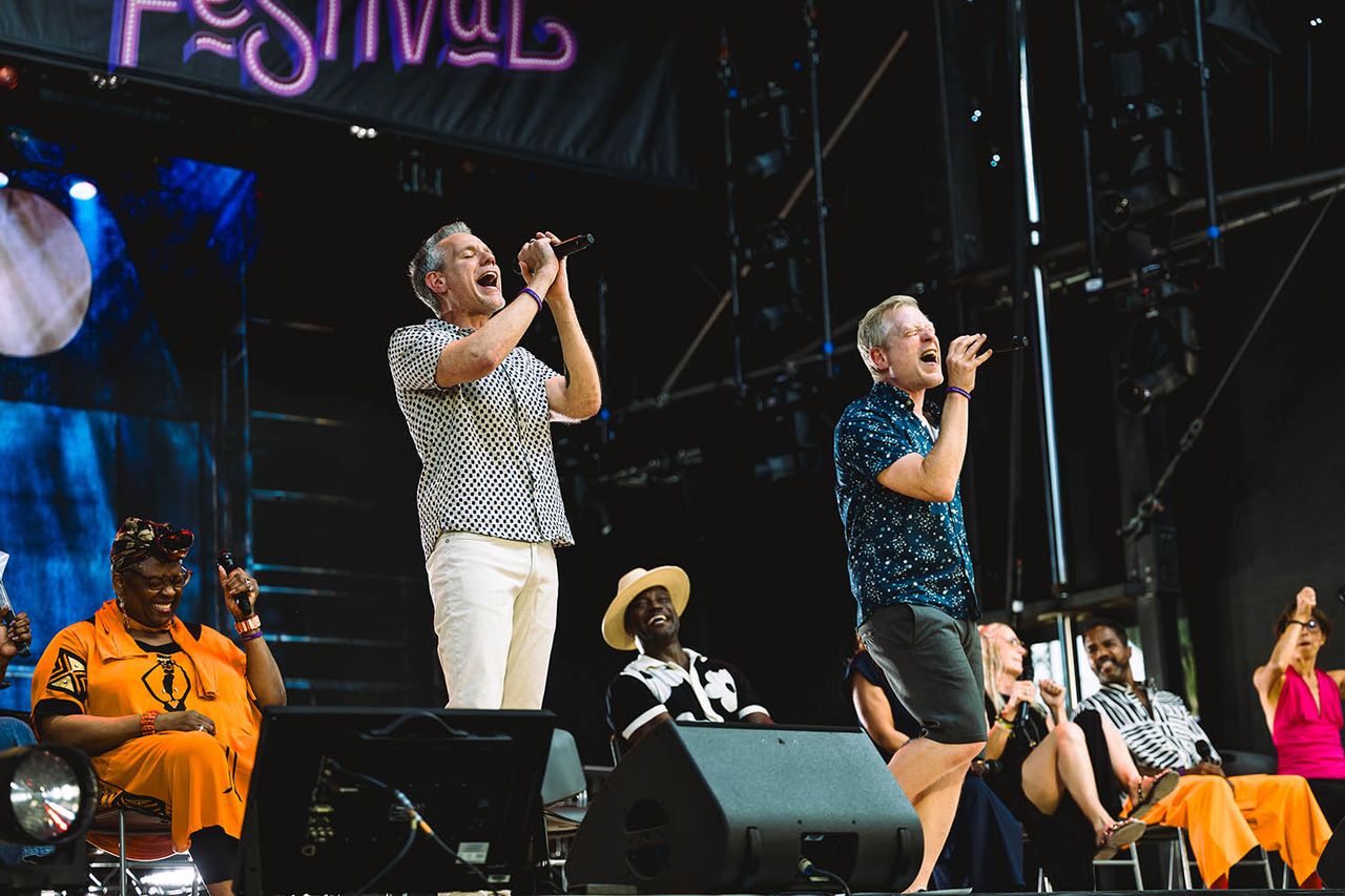 Original Rent Cast Reunites 30 Years Later for Emotional Celebration — and to Sing the Show’s Biggest Hits Adam Pascal and Anthony RappCredit: Austin Ruffer