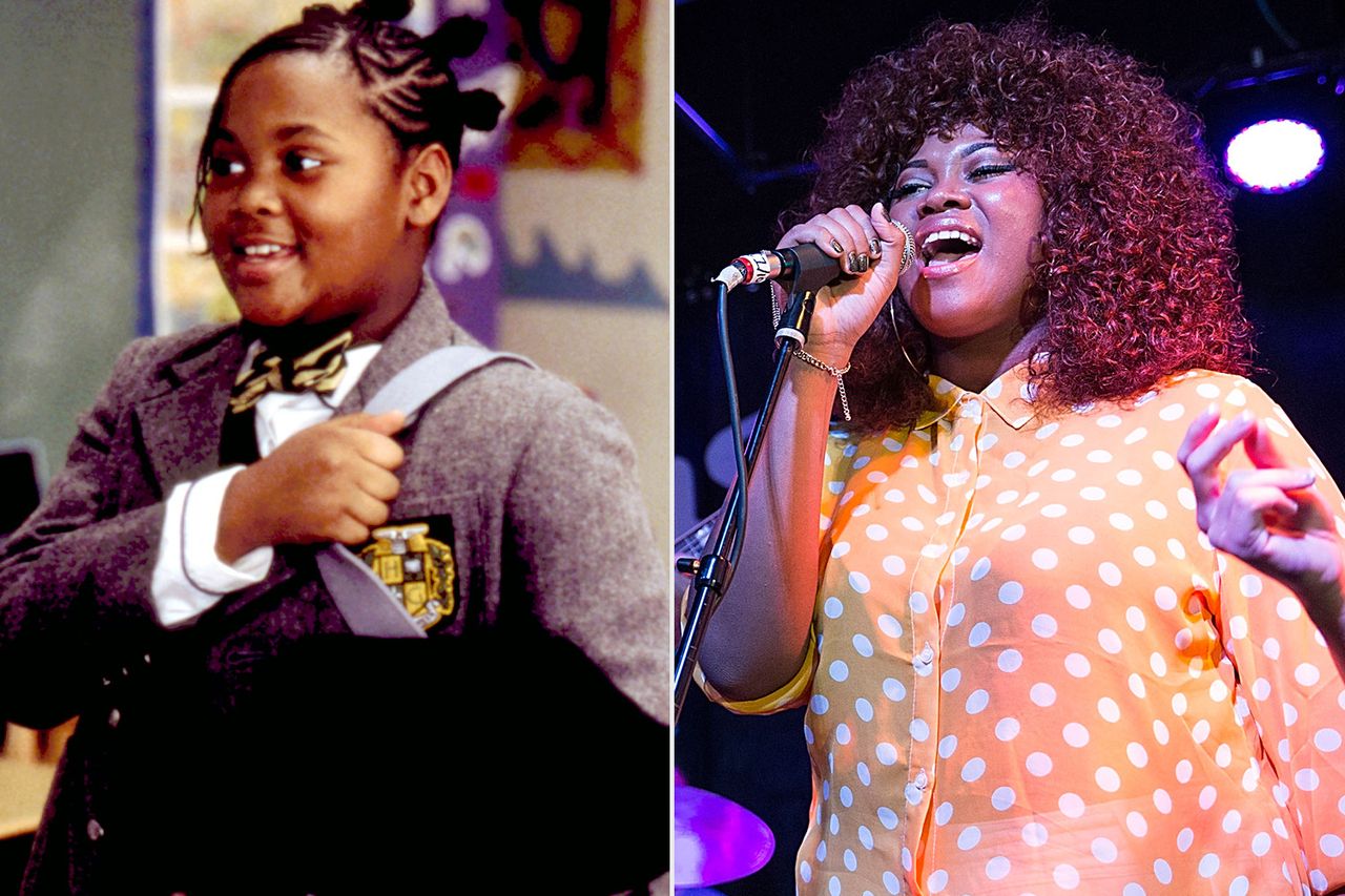 From left: Maryam Hassan as Tomika ‘Songbird‘ in 2003’s ‘School of Rock’; Maryam Hassan performs during the ‘School of Rock’ 10-year reunion VIP afterparty at the Gibson Showroom in Austin, Texas, on Aug. 29, 2013Credit: Getty; Courtesy Everett Collection