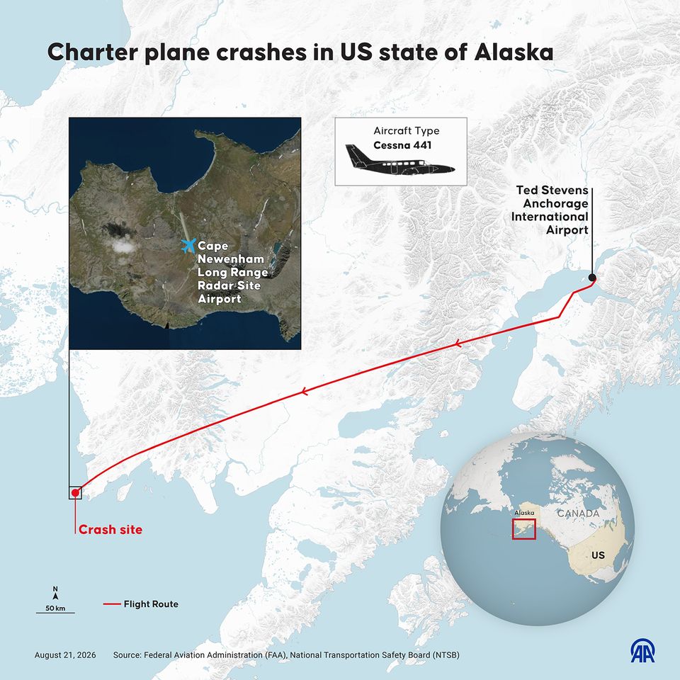 An infographic titled An infographic of the crash siteCredit: Yasin Demirci/Anadolu via Getty
