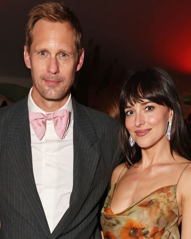 Alexander Skarsgard and Dakota Johnson attend the “Splitsville” after-party presented by Minuty and Veuve Clicquot during the Cannes Film Festival at Lucia Cannes by Nikki Beach Hospitality Group on May 19, 2025 in Cannes, France.Credit: Max Cisotti/Dave Benett/Getty