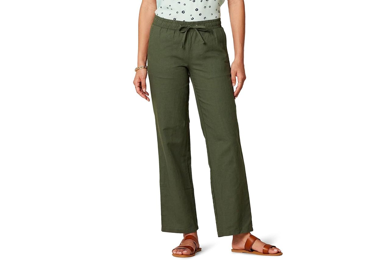 Amazon Essentials Women's Linen Blend Drawstring Relaxed Fit Wide Leg Pant Credit: Amazon