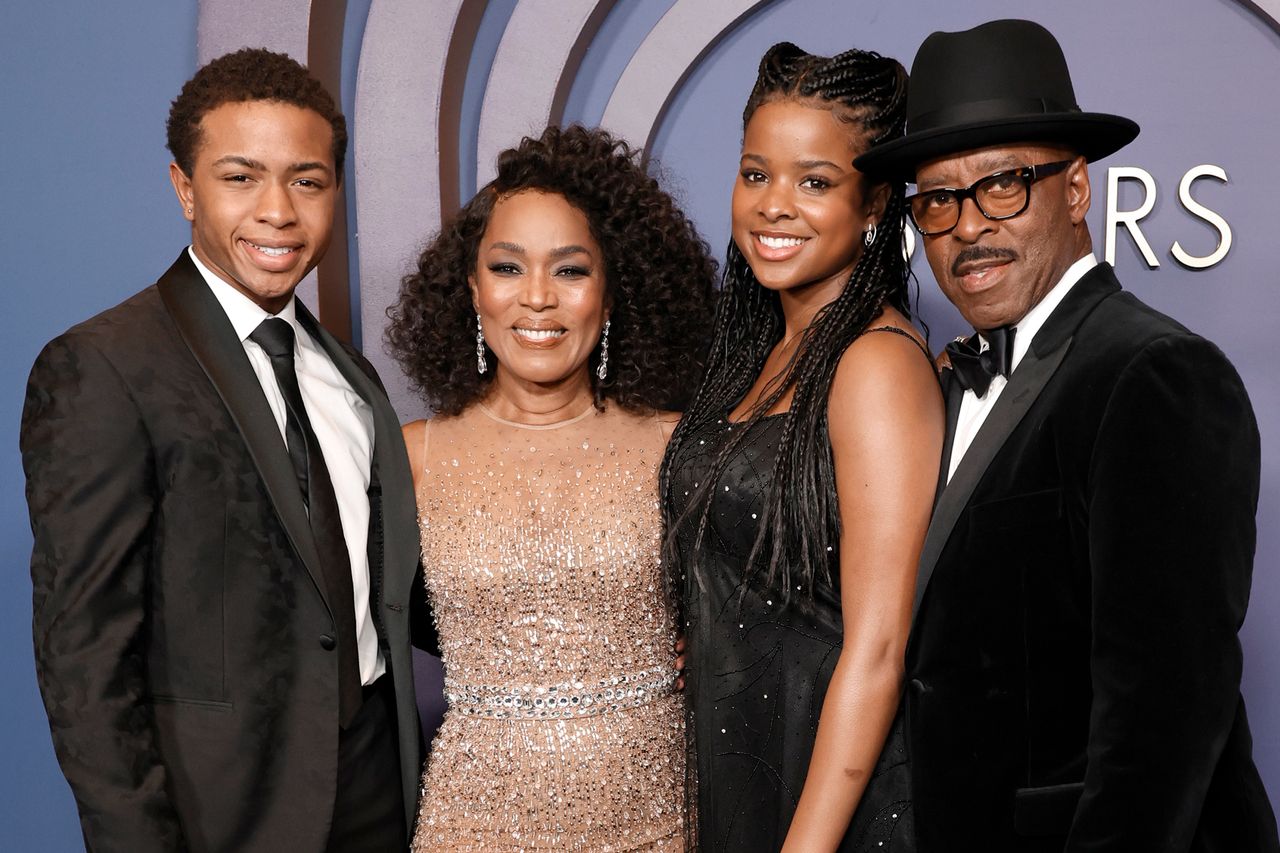 Slater Josiah Vance, Honoree Angela Bassett, Bronwyn Golden Vance, and Courtney B. Vance attend the 14th Annual Governors Awards on January 09, 2024 in Hollywood, California. Slater Vance, Angela Bassett, Bronwyn Vance and Courtney B. VanceCredit: Frazer Harrison/Getty