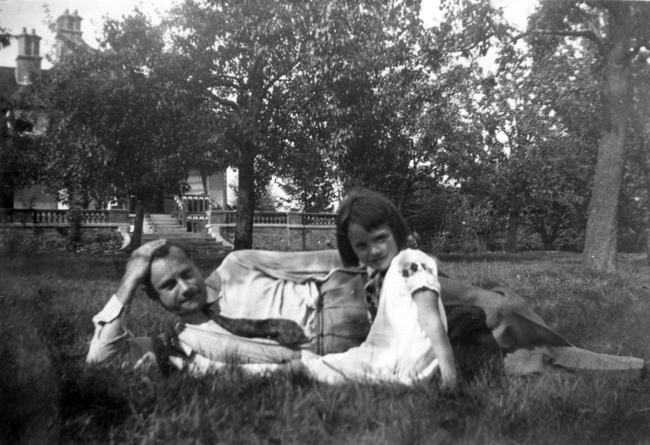 Audrey Hepburn at home with her father in Linkebeek, Belgium, in September 1934Credit: © Sean Ferrer & Luca Dotti