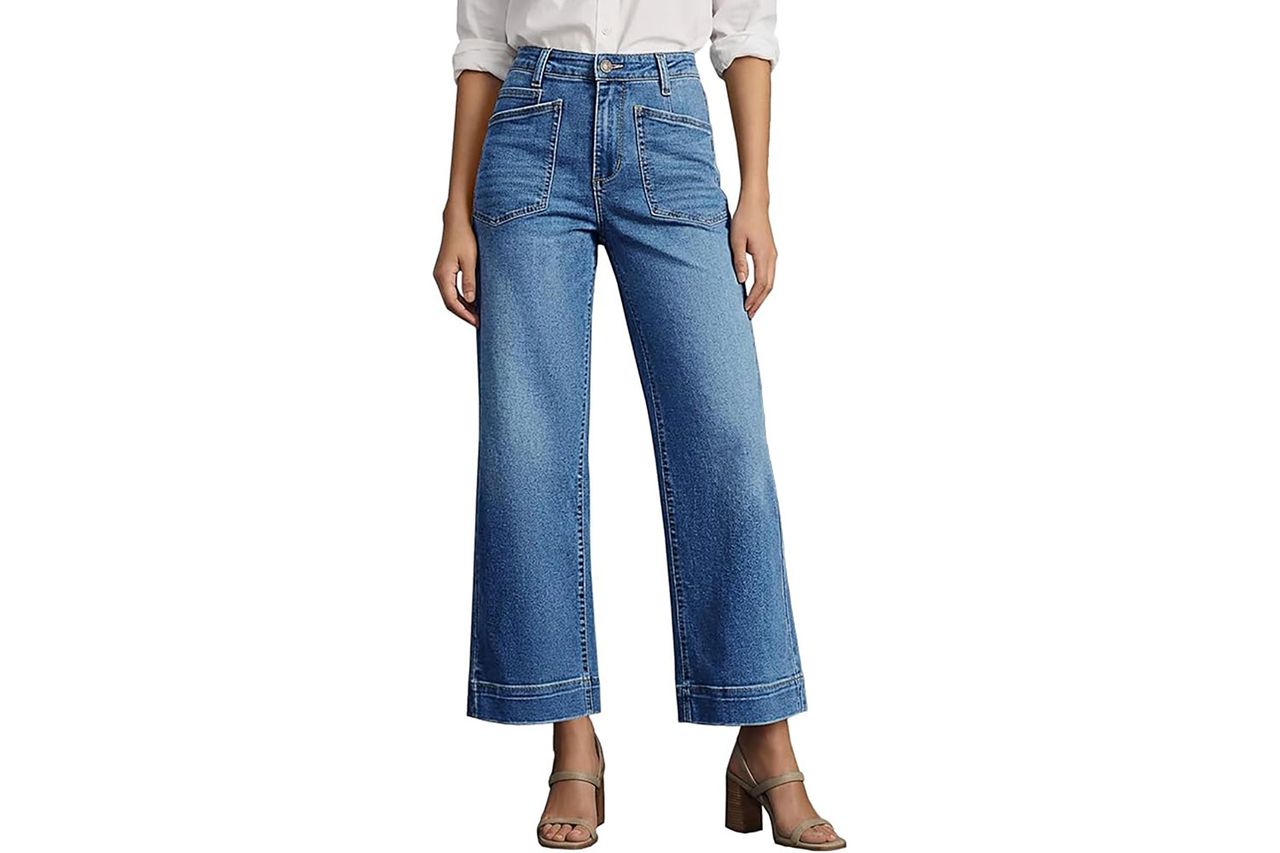 Cicy Bell Womens Cropped Wide Leg Jeans High Waisted Baggy Denim Ankle Pant | Trendy Stretchy Capris,Straight Leg&Petite Credit: Amazon