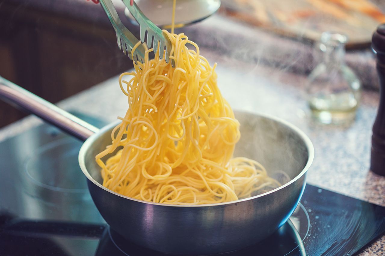Pasta cooking on stove (stock image)Credit: Getty