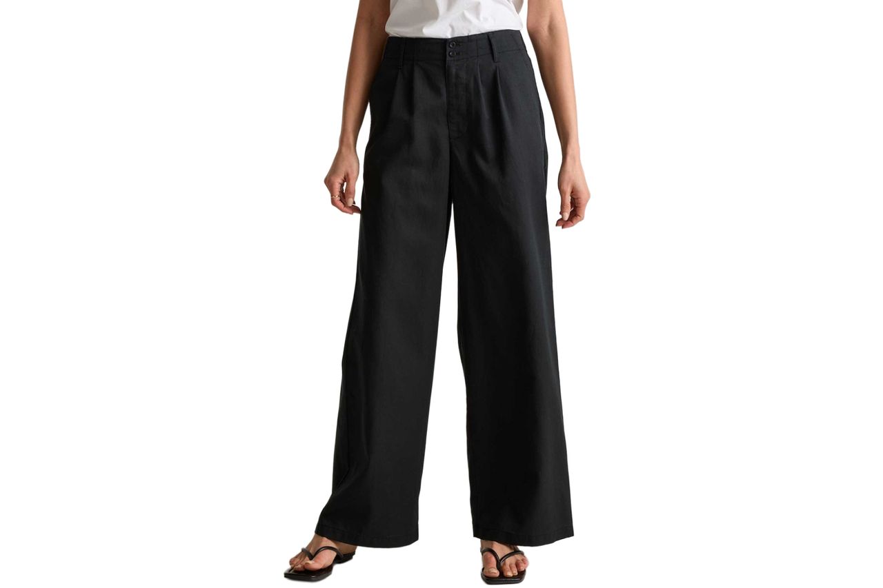 Drapey Twill Pleated Trouser Credit: Quince