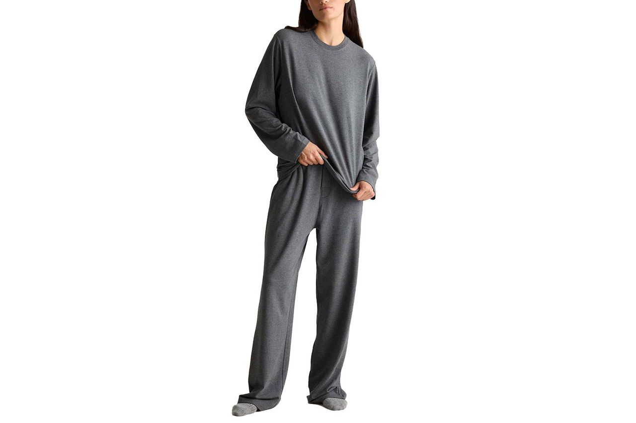 dream lounge oversized long sleeve pajama set Credit: Quince