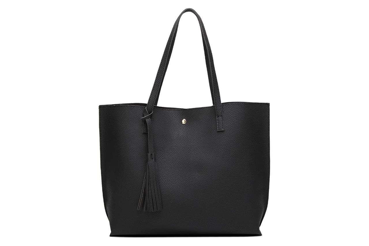 Dreubea Soft Faux Leather Tote Shoulder Bag Credit: Amazon