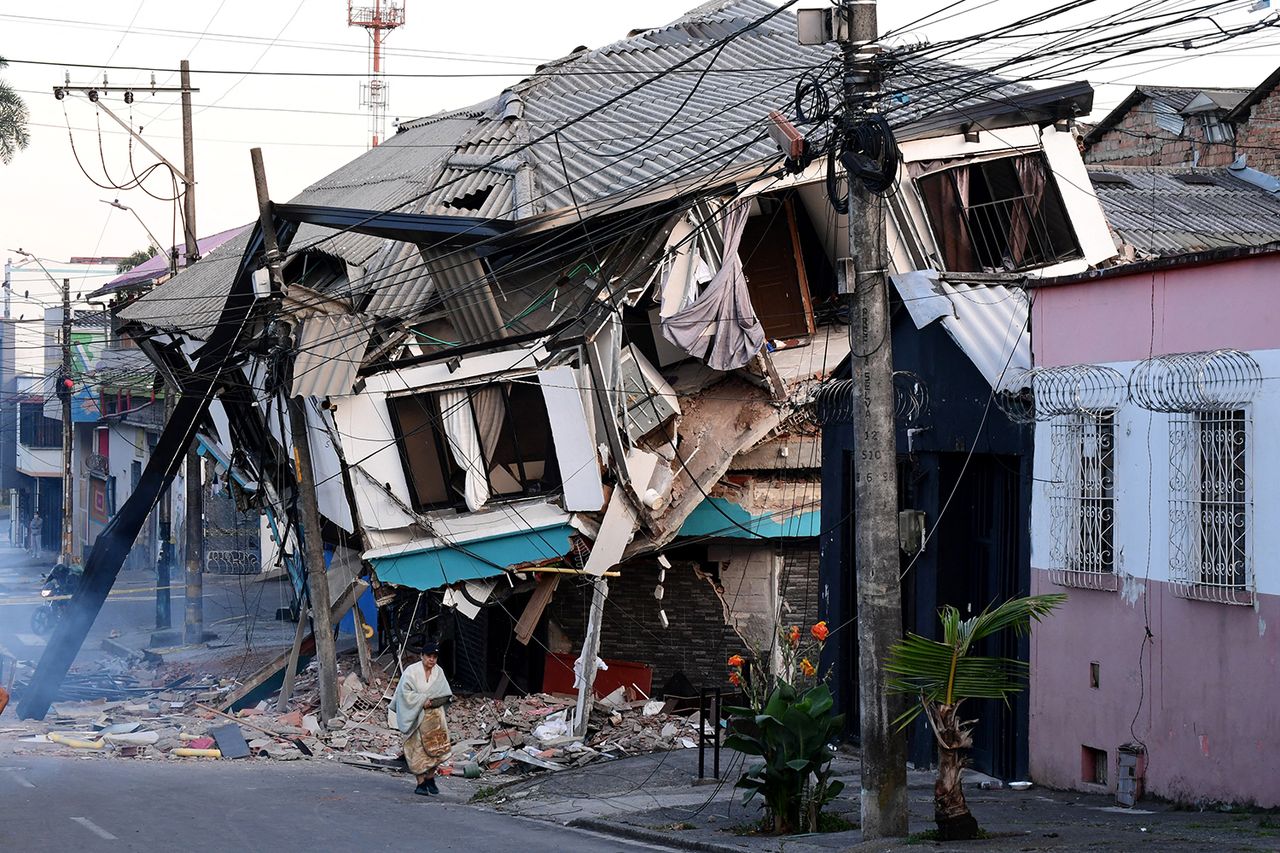 earthquake in Pereira, Colombia Collapsed house in Pereira, Colombia, after a 7.4-magnitude earthquake struck on Aug. 10, 2026Credit: Jaime SALDARRIAGA / AFP via Getty