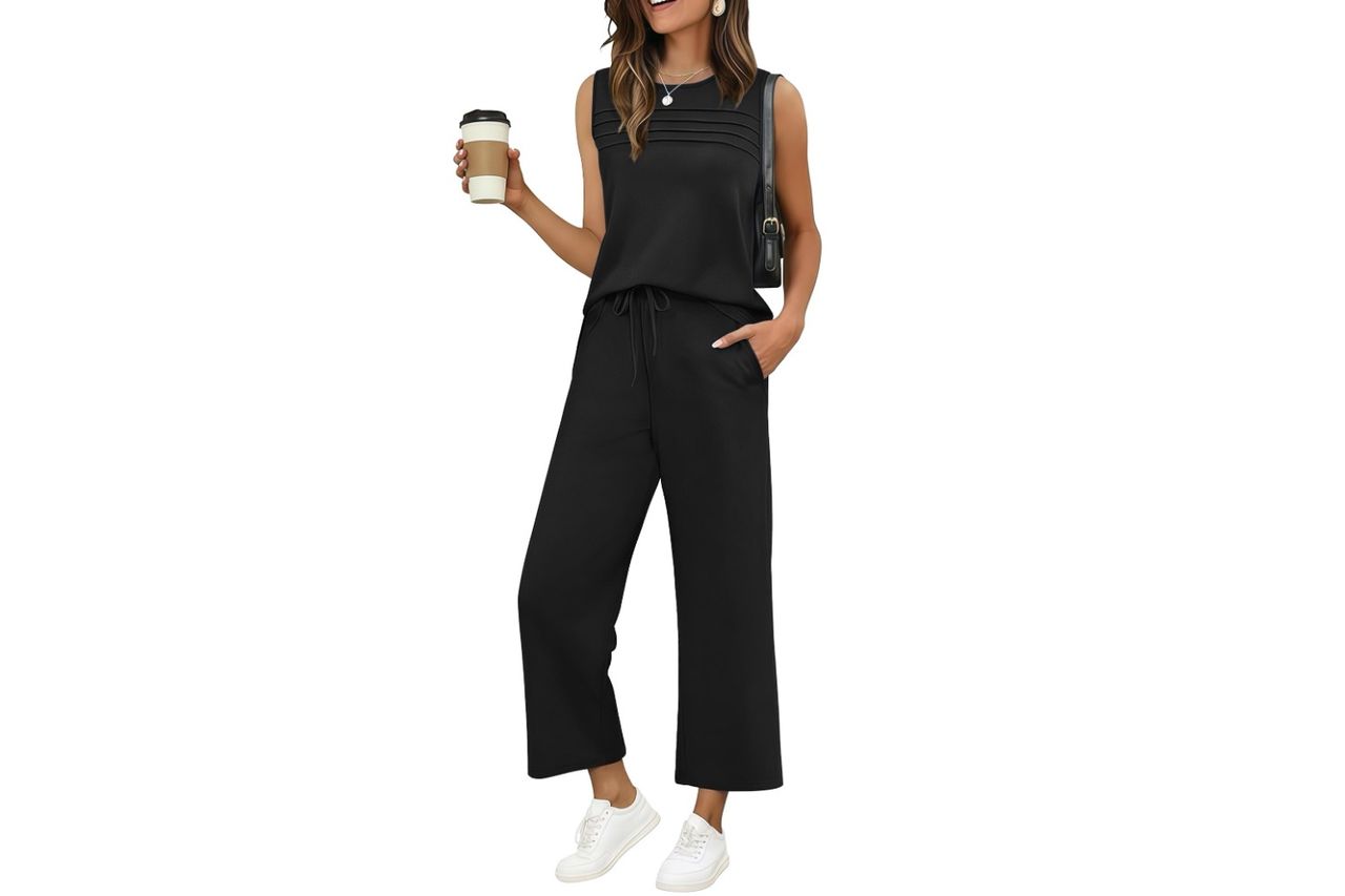 Ekouaer Two Piece Sets for Women Summer Lounge Sets Sleeveless Credit: Amazon