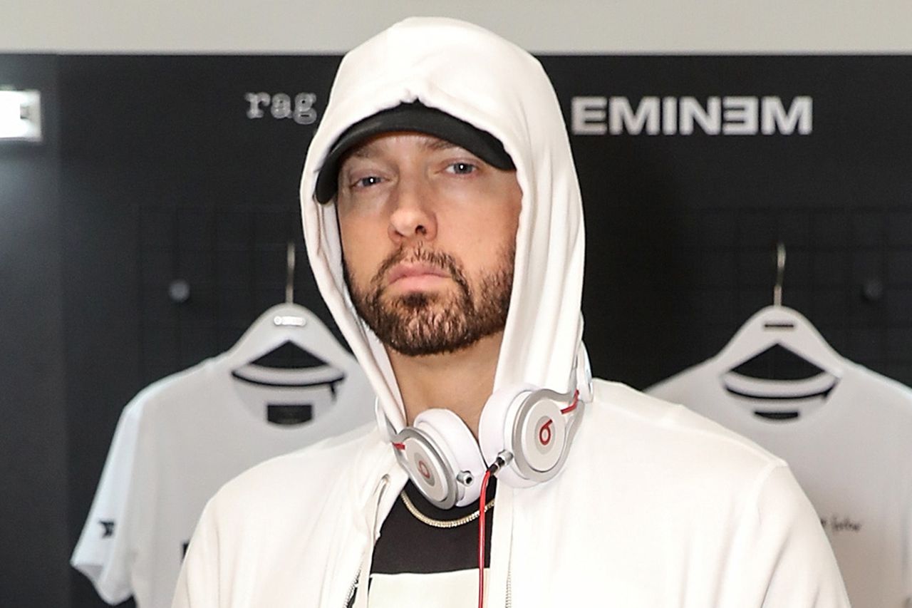 Eminem performs onstage during the Michigan Central Station Opening Celebration Concert Eminem in July 2018Credit: David M. Benett/Dave Benett/Getty