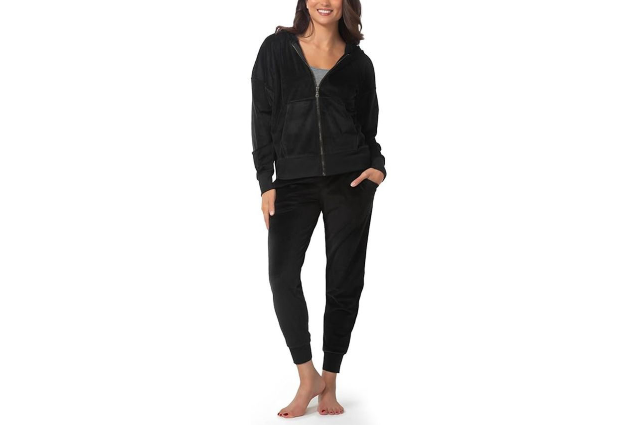 Felina Womens Velour Zip Hoodie and Jogger Set Credit: Amazon
