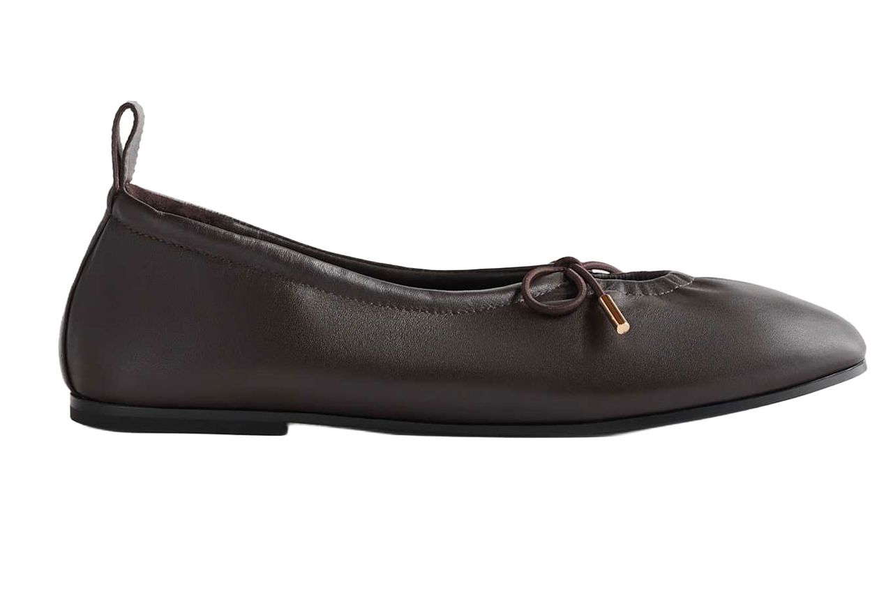 Italian Leather Keyhole Ballet Flat Credit: Quince