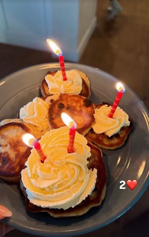 Hailey and Justin Bieber’s Son Jack Blues’ birthday pancakes, posted by Hailey on Aug. 22, 2026Credit: haileybieber/Instagram
