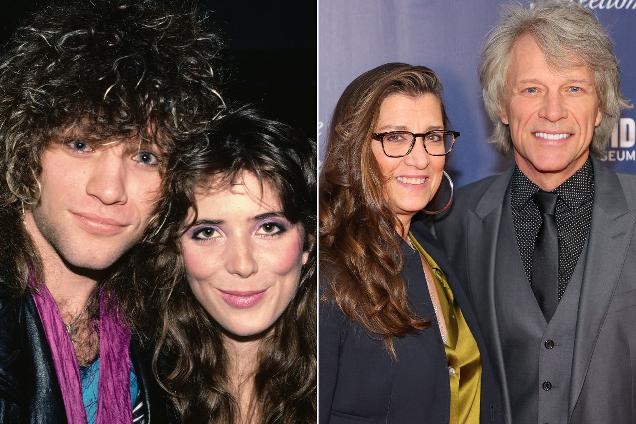 From left: Jon Bon Jovi and Dorothea Bongiovi (née Hurley) attend the Rockers ‘85 music conference and awards ceremony at the Sheraton Premiere Hotel in L.A. in March 1985; Dorothea Bongiovi and Jon Bon Jovi attend the annual Salute to Freedom Gala at the Intrepid Museum in N.Y.C. on Nov. 10, 2021Credit: Vinnie Zuffante/Michael Ochs Archives/Getty; Theo Wargo/Getty