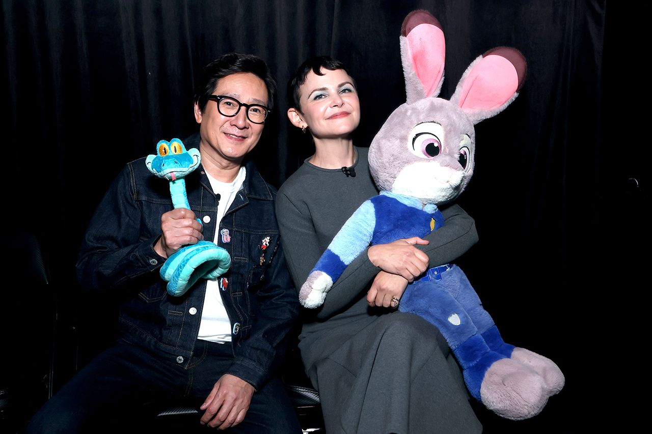 Ke Huy Quan and Ginner Goodwin at D23: The Ultimate Disney Fan Event in Anaheim, Calif., on Aug. 14, 2026Credit: Kevin Mazur/Getty