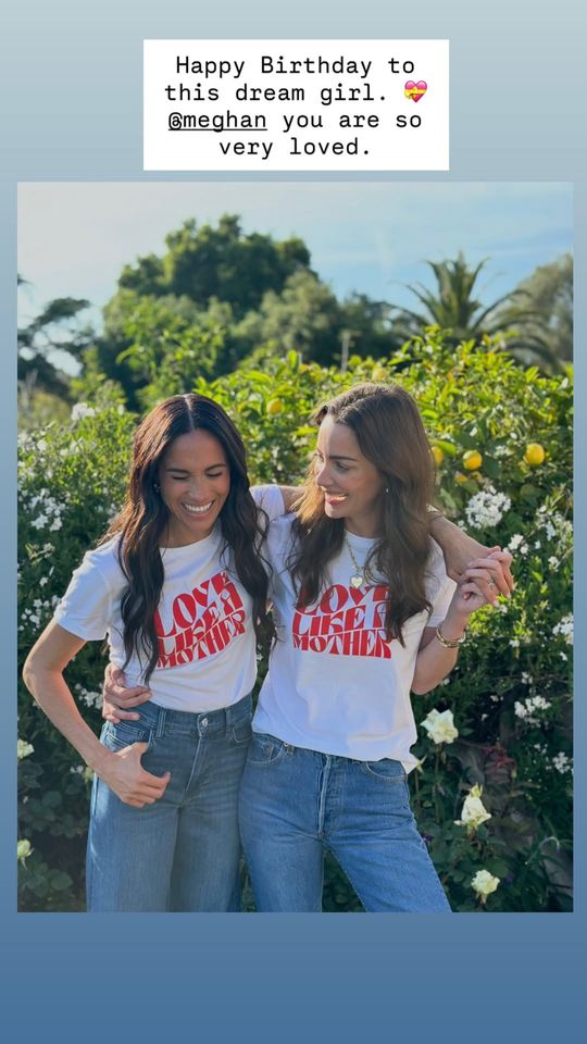 Meghan Markle and Kelly McKee Zajfen posing in Kelly McKee Zajfen’s Instagram tribute to Meghan Markle’s 45th birthdayCredit: Kelly McKee Zajfen/Alliance of Moms/Instagram