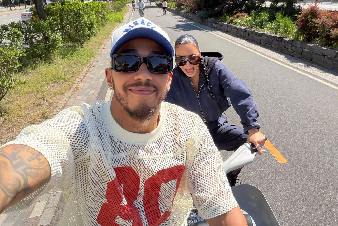 Lewis Hamilton and Kim Kardashian.Credit: Kim Kardashian/Instagram