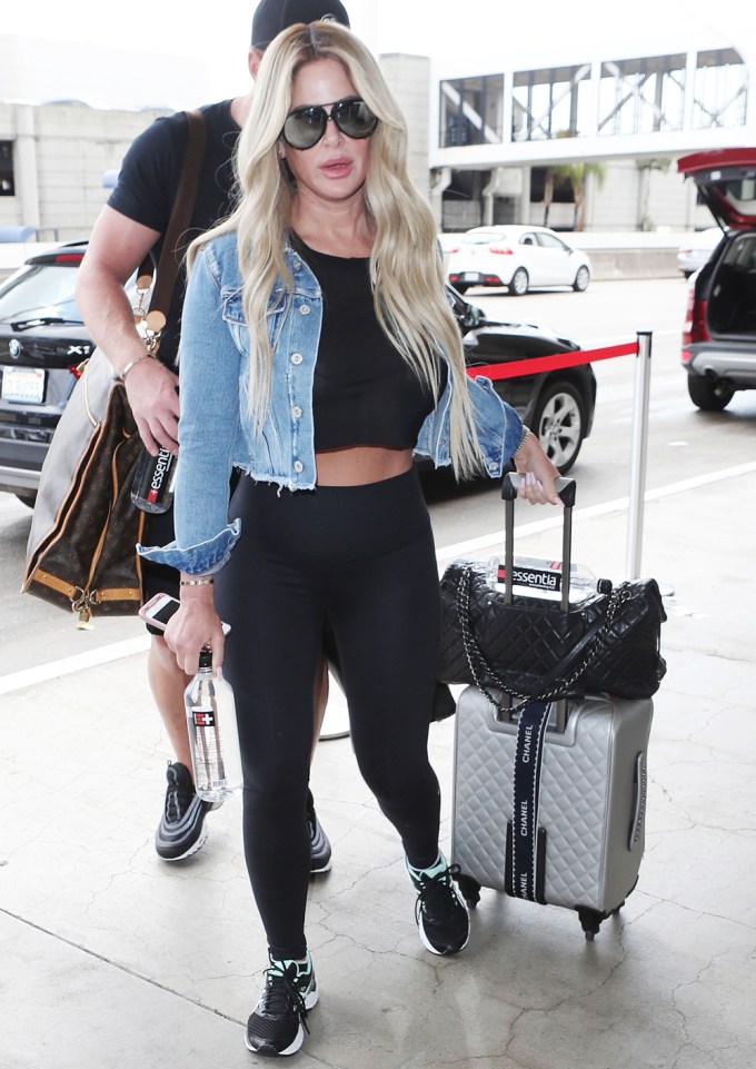Kim Zolciak-Biermann Arriving at LAX in 2018