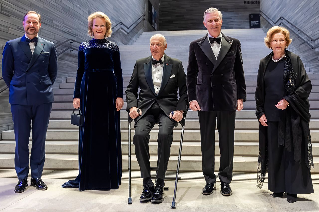 (L to R): Crown Prince Haakon of Norway, Queen Mathilde of Belgium, King Harald of Norway, King Philippe of Belgium, and Queen Sonja of Norway ahead of a concert at the National Museum during the second day of the State Visit of the King and Queen of Belgium to Norway on March 25, 2026Credit: Geert Vanden Wijngaert/Getty