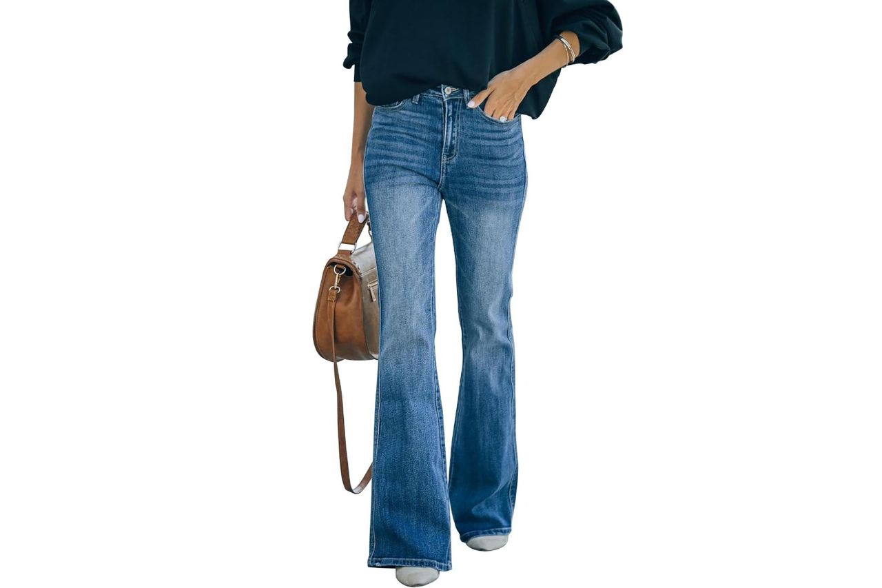 Amazon KUNMI Women's Flare Bell Bottom Jeans Credit: Amazon