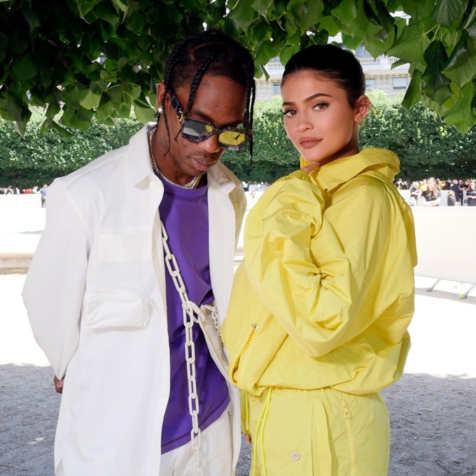 Kylie Jenner & Travis Scott At Louis Vuitton Show In Paris