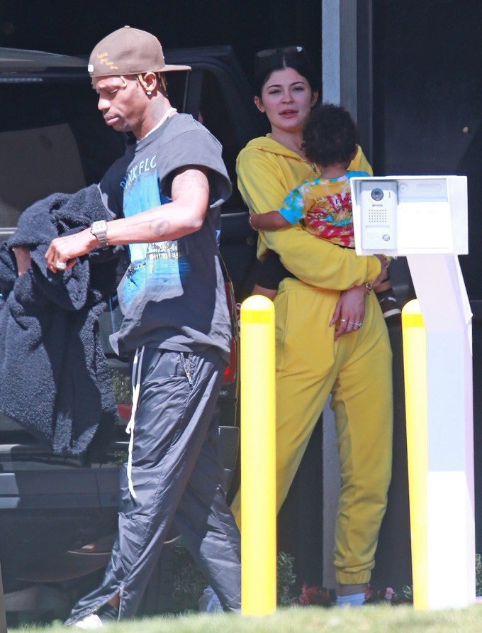 Kylie Jenner With Travis Scott & Stormi Webster