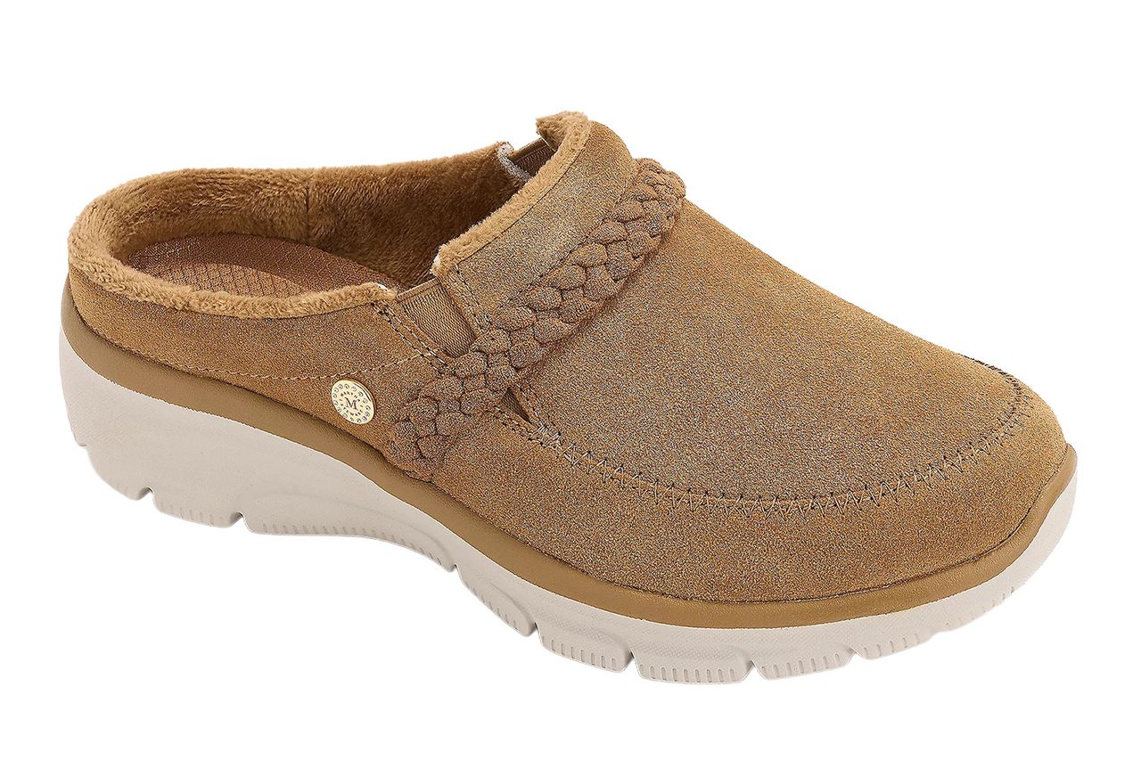 Martha Stewart x Skechers Easy Going Shimmer Braided Clogs Credit: QVC