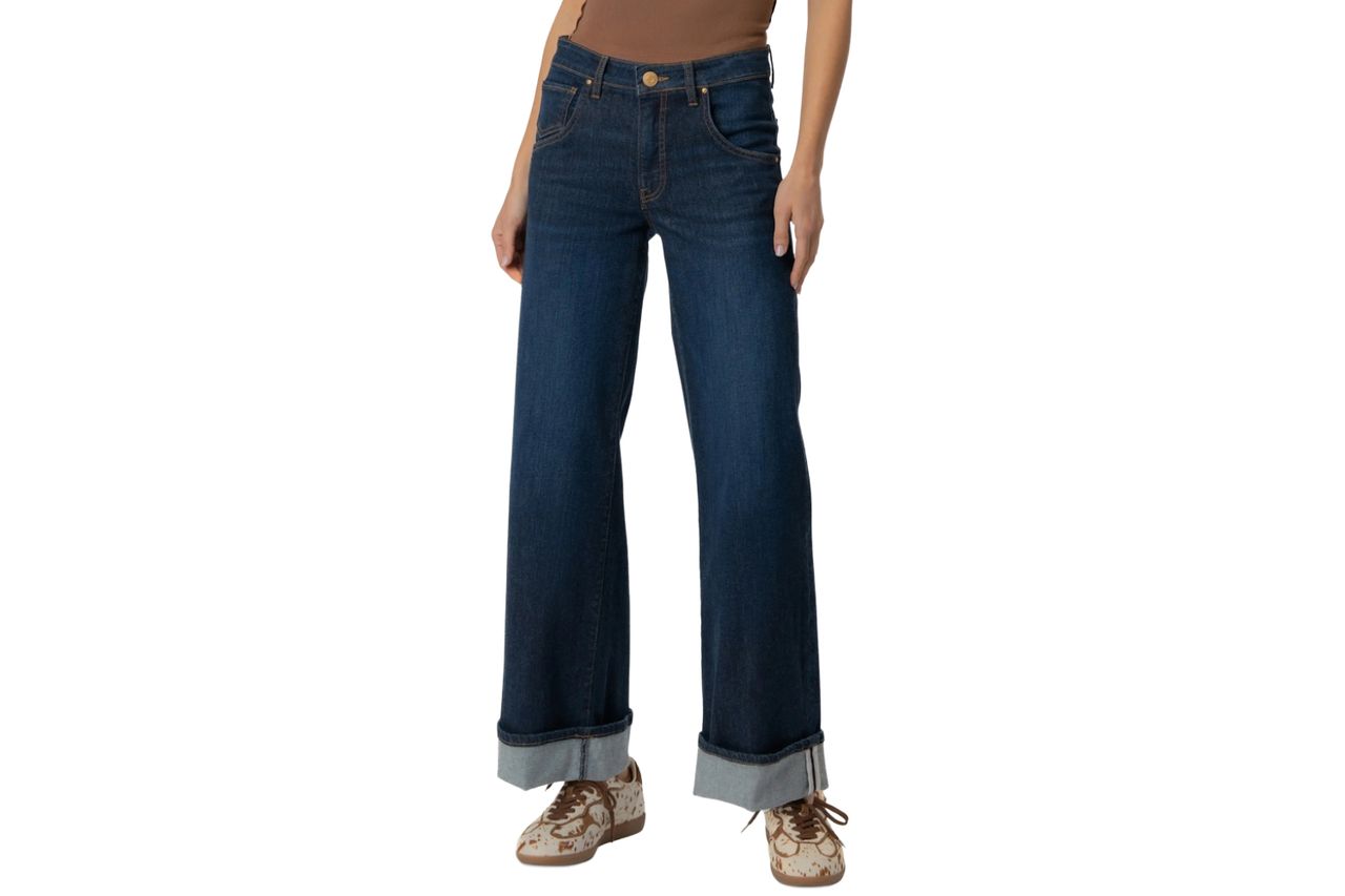 Meg High Waist Cuffed Wide Leg Jeans Credit: Nordstrom