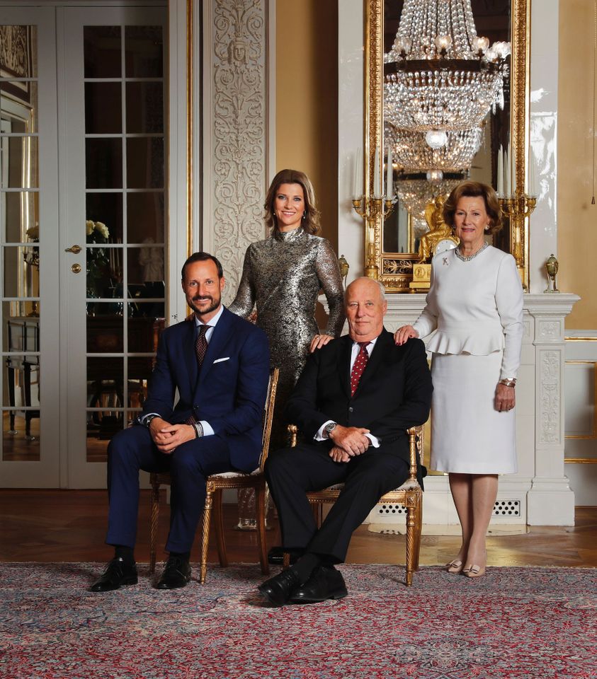 Crown Prince Haakon, Princess Martha Louise, King Harald and Queen SonjaCredit: LISE AASERUD/AFP via Getty