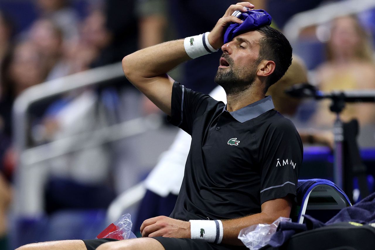 Novak Djokovic of Serbia reacts during a changeover against Mariano Navone of Argentina during their Men's Singles First Round match on Day One of the 2026 US Open at USTA Billie Jean King National Tennis Center on August 30, 2026 in the Flushing neighborhood of the Queens borough of New York City. Novak Djokovic of Serbia reacts during a changeover against Mariano Navone of Argentina during their Men’s Singles First Round match on day 1 of the 2026 US Open.Credit: Julian Finney/Getty